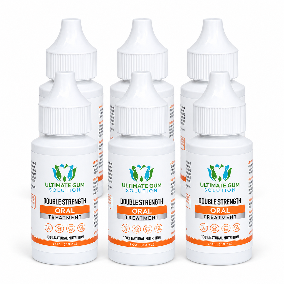 6 bottles of Ultimate Gum Solution Double Strength
